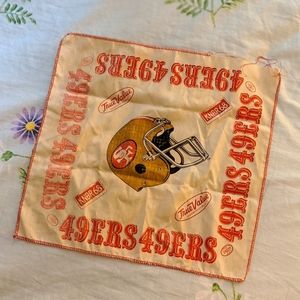 Vintage 49ers True Value Handkerchief KNBR68